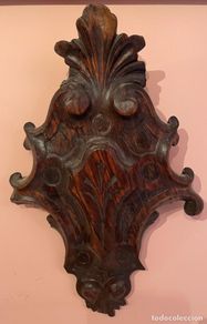 Antigüedades: Copete antiguo de madera